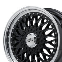 HTG RS Klassik Felgensatz 7,5x17 ET35 LK 4x108 Schwarz