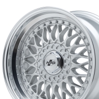 HTG RS Klassik Felgensatz 8,5x17 ET30 LK 4x100 Silber Edelstahl