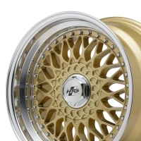 HTG RS Klassik Felgensatz 7,5x17 + 8,5x17 LK 4x100 Gold