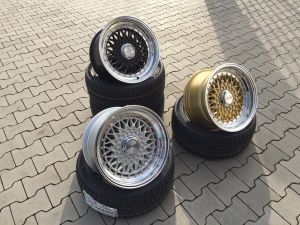 Lenso BSX 9x16Zoll ET20 4x100 Gold mit Festigkeitsgutachten