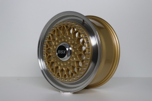 BSX Klassik Lip 7x16Zoll ET25 LK 4x100 mit Tüv Gold